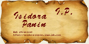 Isidora Panin vizit kartica